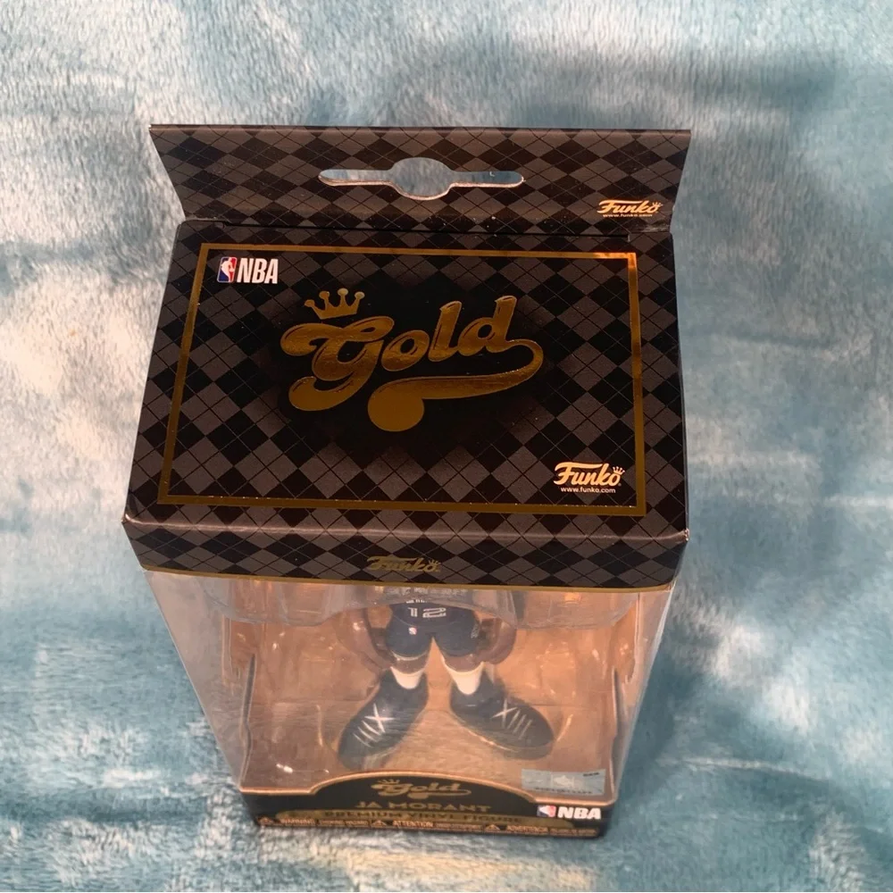 Funko Gold 5" Ja Morant  NBA (Memphis Grizzlies) Home Uniform Vinyl Figure NEW!! - Picture 4 of 5